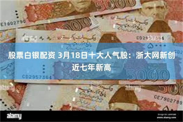 股票白银配资 3月18日十大人气股：浙大网新创近七年新高