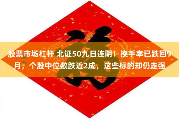 股票市场杠杆 北证50九日连阴！换手率已跌回9月，个股中位数跌近2成，这些标的却仍走强